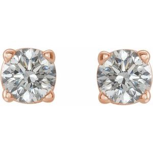 14K Rose 1/4 CTW Natural Diamond Earrings