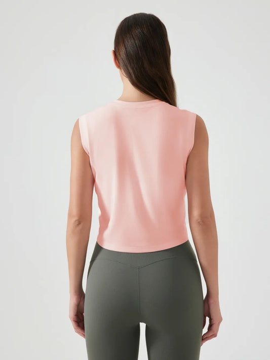 Millennia Round Neck Cropped Active Tank