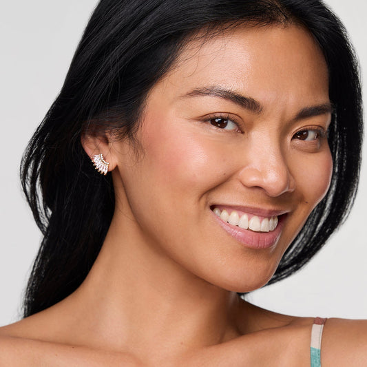 Petite Crystal Madeline Earrings Gold