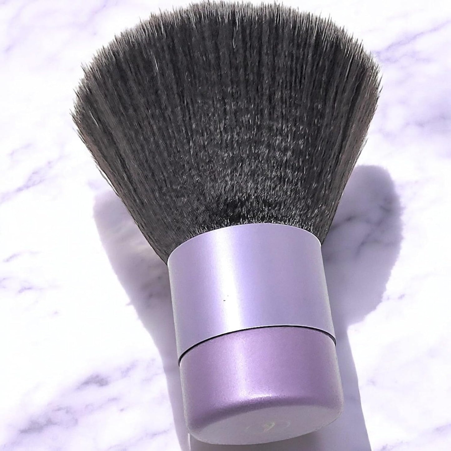 Luxurious and Very Large Soft Fluffy Powder Brush, Use as a Spray Tan Finishing Tool, Multipurpose Face and Body Barber and Beauty Tool, Large Kabuki Brush by BevyGold (Violet) (#9)