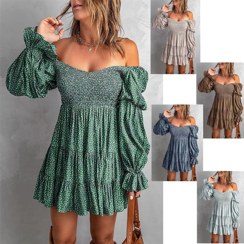 Flirty Puff Sleeve A-Line Dress | Spring & Summer Strapless Dress