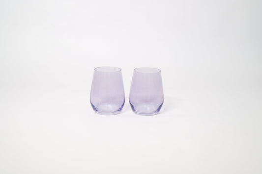 Lady Lavender - Stemless Colored Wine Glass