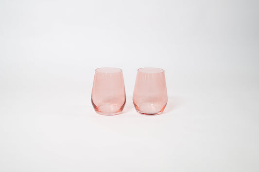 Tickle Me Pink - Stemless Colored Wine Glass