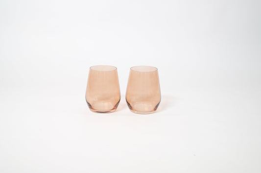 Brown Sugar - Stemless Colored Wine Glass
