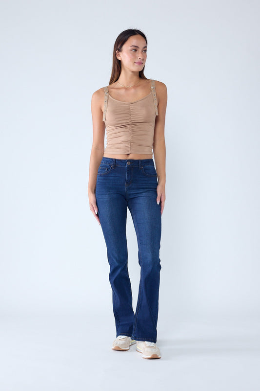 High Rise 5-Pocket Bootcut Jeans