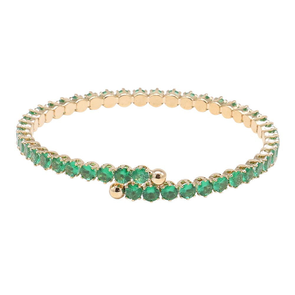 CZ Round Cluster Evening Bracelet