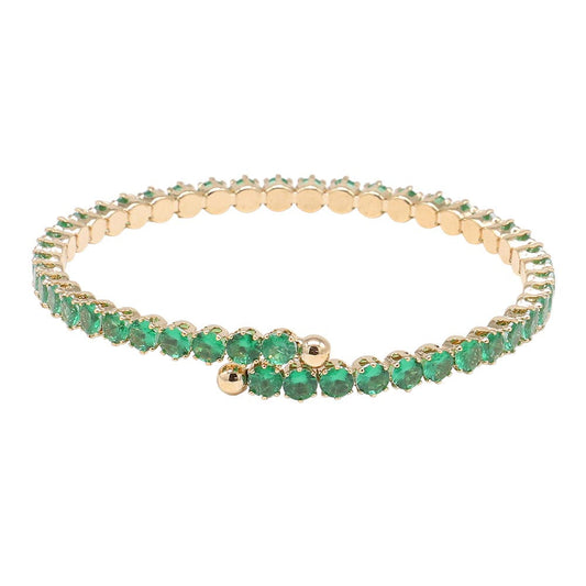 CZ Round Cluster Evening Bracelet