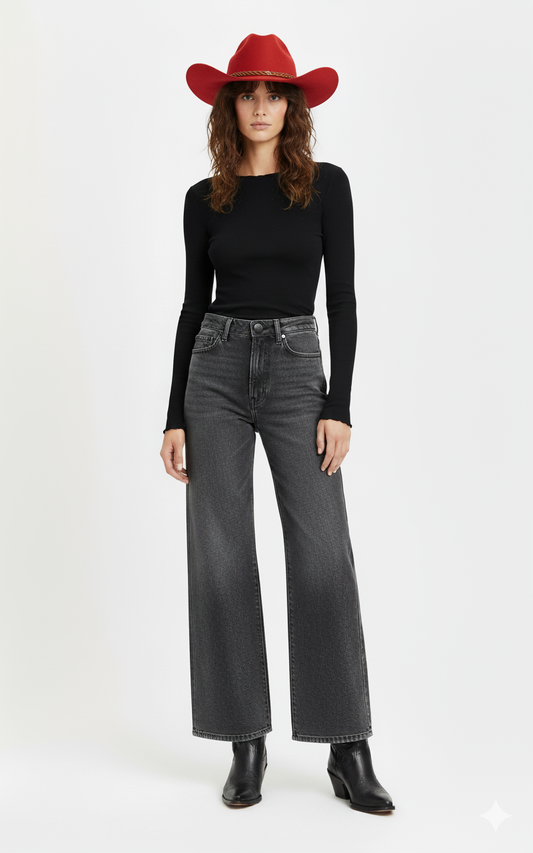 7 For All Mankind Ultra Luxe Ultra High Rise Jo Jeans -Night Out - Wide Leg