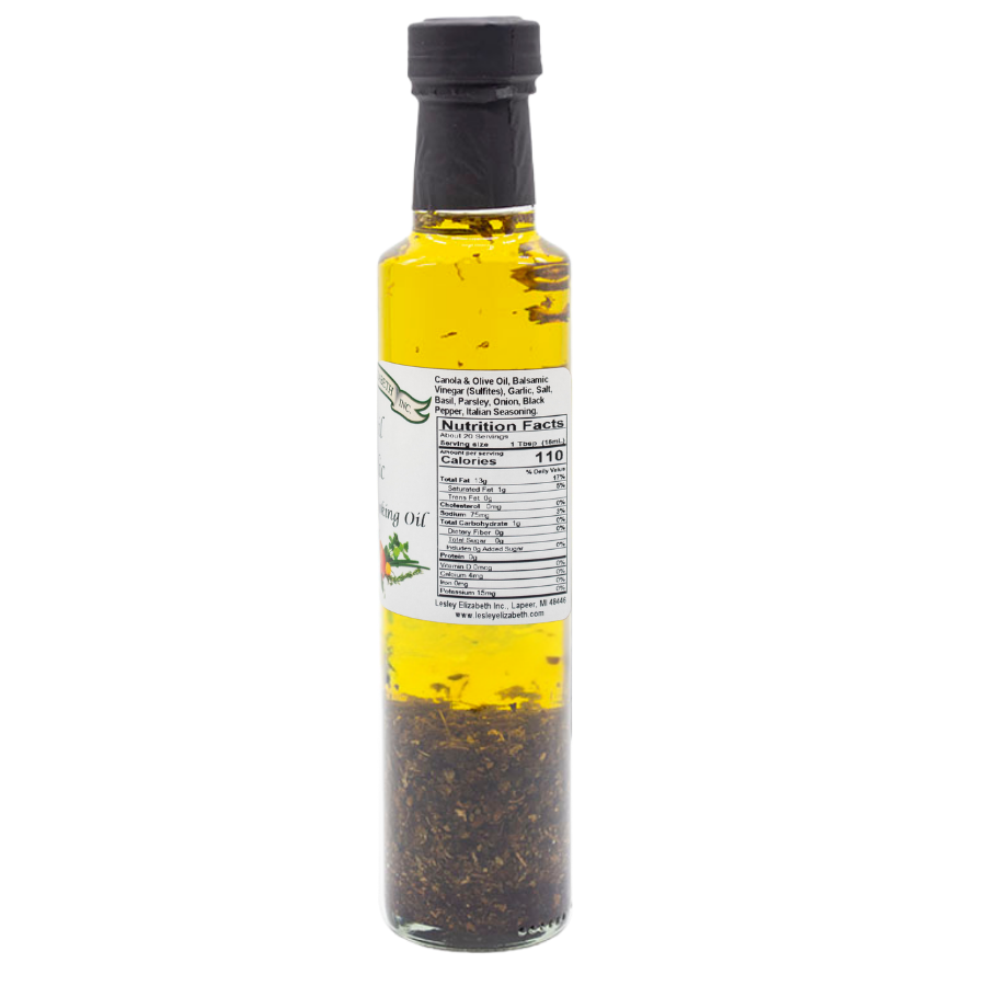 Basil & Garlic Seasoned Cooking Oil, Dorica (250ml)