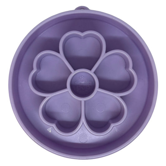 Flower eBowl Deep Slow Feeder Dog Bowl for Enrichment | USA Made