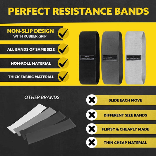 Fabric Resistance Hip Booty Bands Thigh Elastic Workout Bands