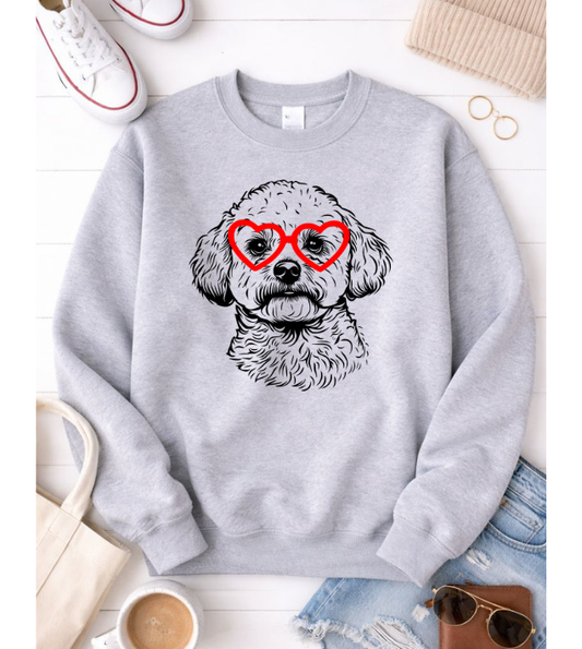 Bichon Love Graphic Sweatshirt 5420gsweat