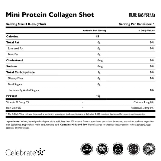 Collagen Mini 10g Protein Shots - Celebrate