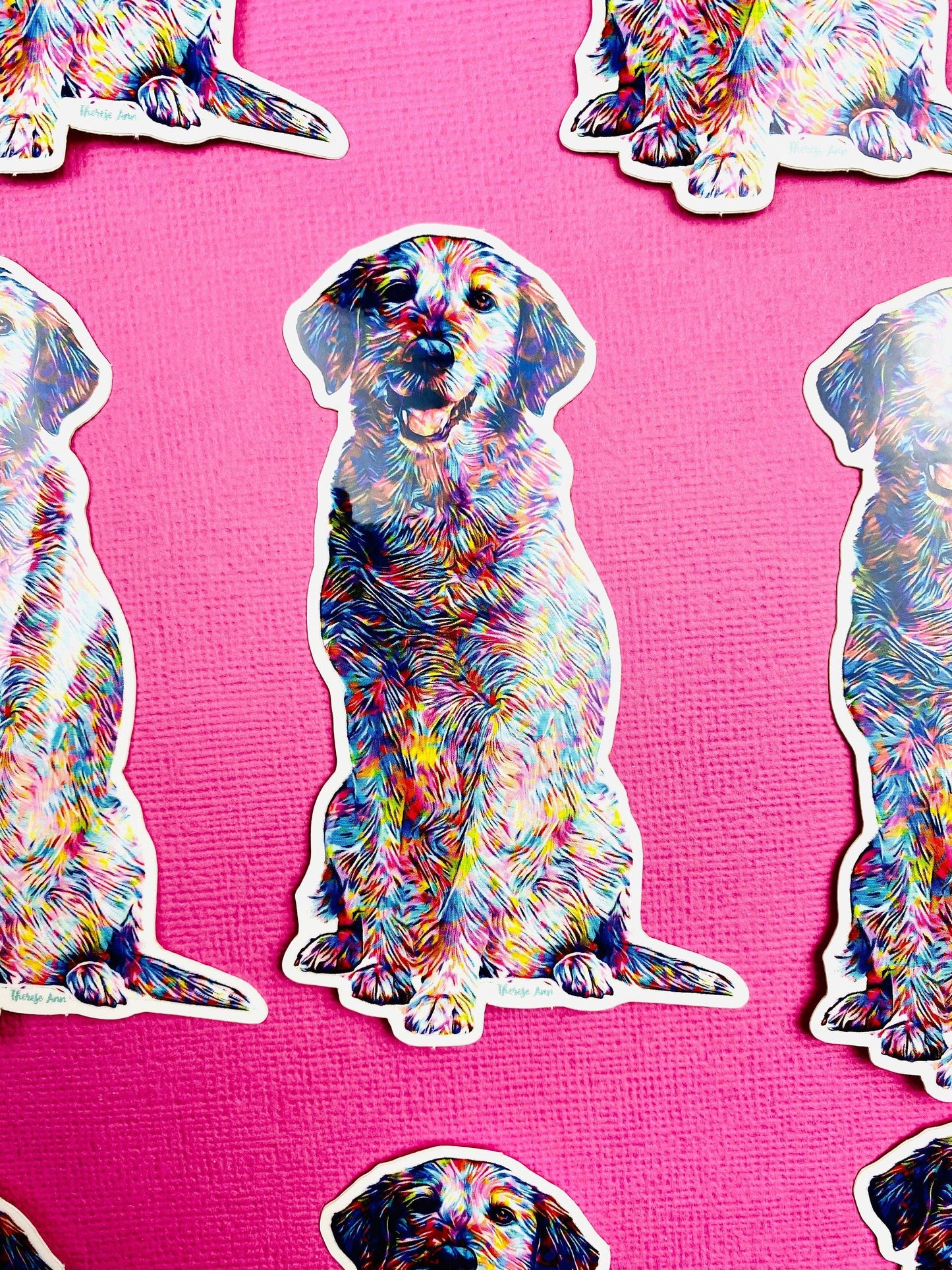 Labrador Retriever Sticker - Colorful Abstract Cute Lab
