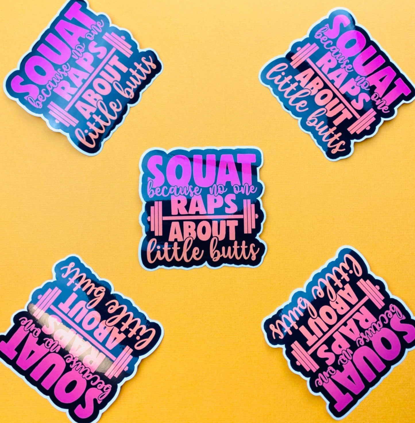Gym Sticker Funny Workout Sticker for Water Bottle, Gym Motivation Sticker, Weightlifting Sticker, Squats Sticker, Big Butts Sticker