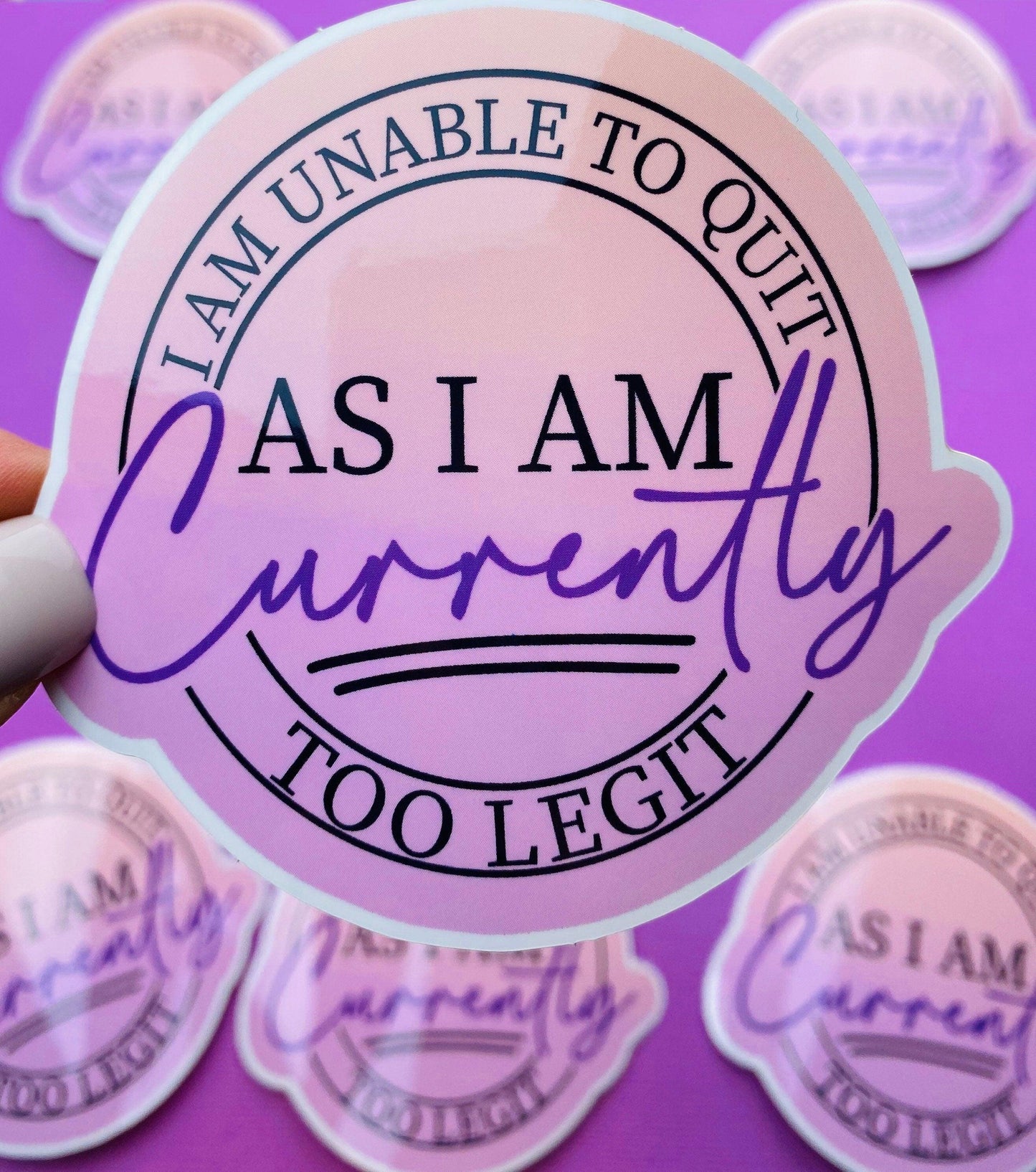 Unable to Quit Gym Sticker