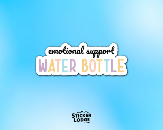 Emotional Support Water Bottle Vinyl Sticker